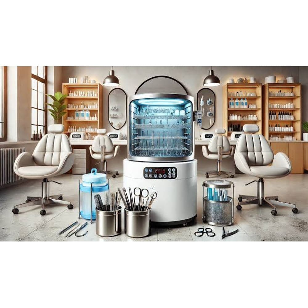 Professional UV Sterilizer Cabinet & Facial Reclining Chair Station