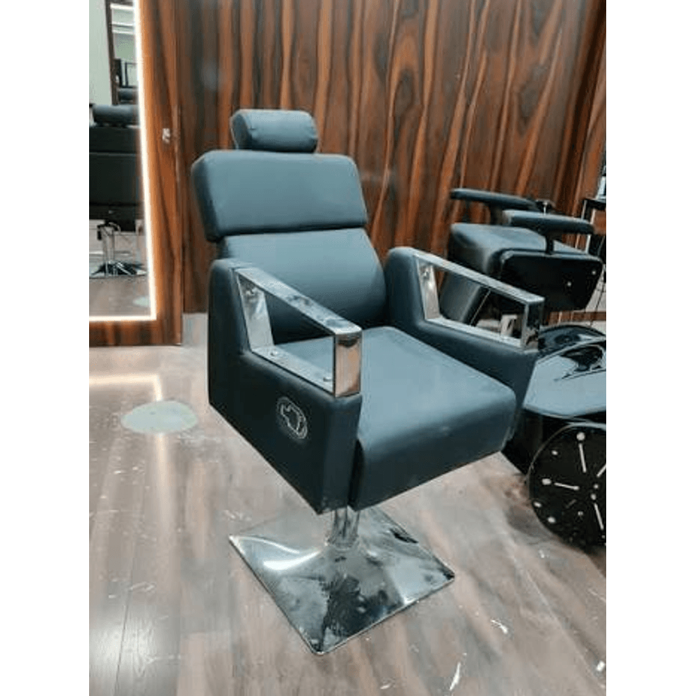 Charcoal Grey Reclining Hydraulic Facial & Barber Chair
