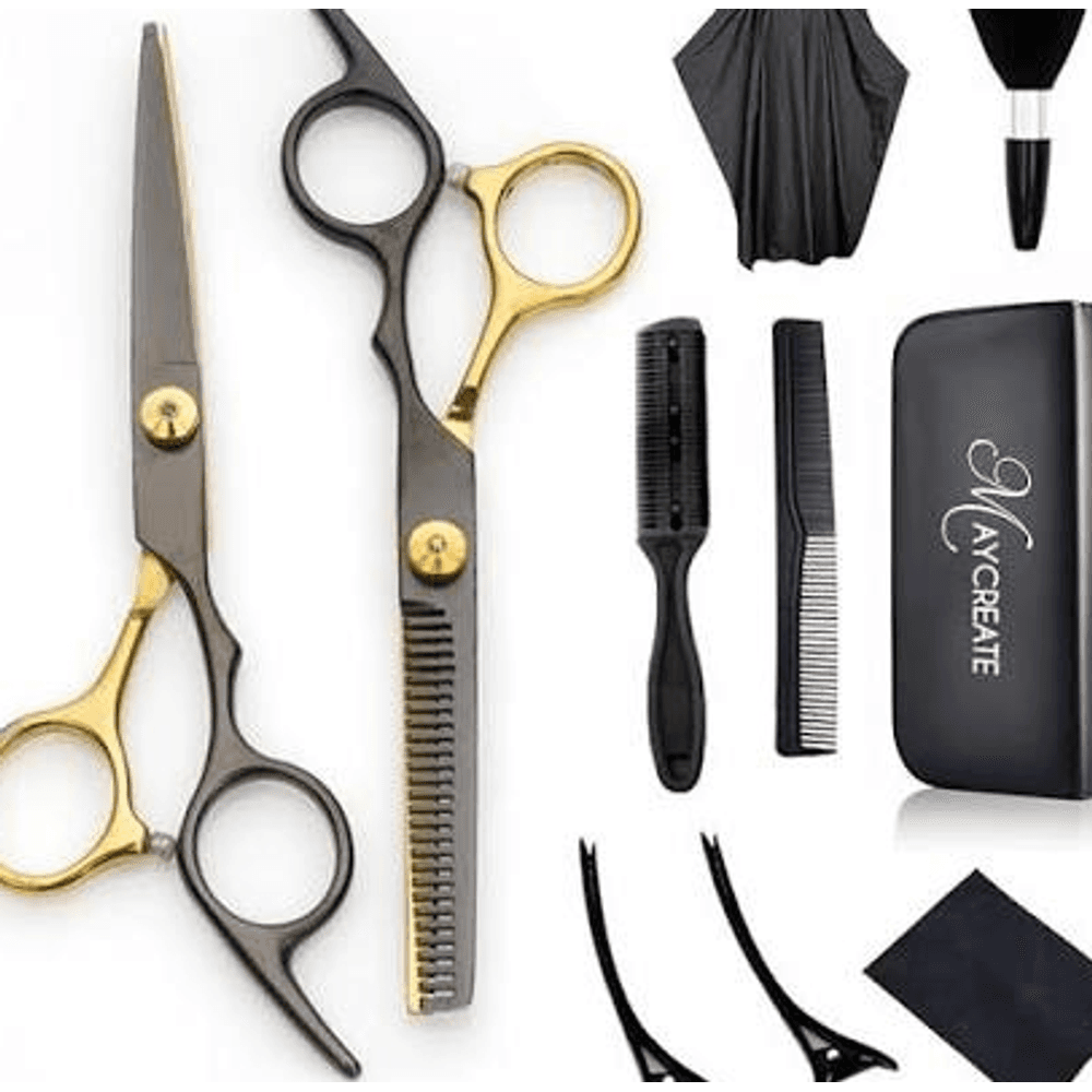 Salon Pro 6-Inch Japanese Stainless Steel Barber Scissors Kit