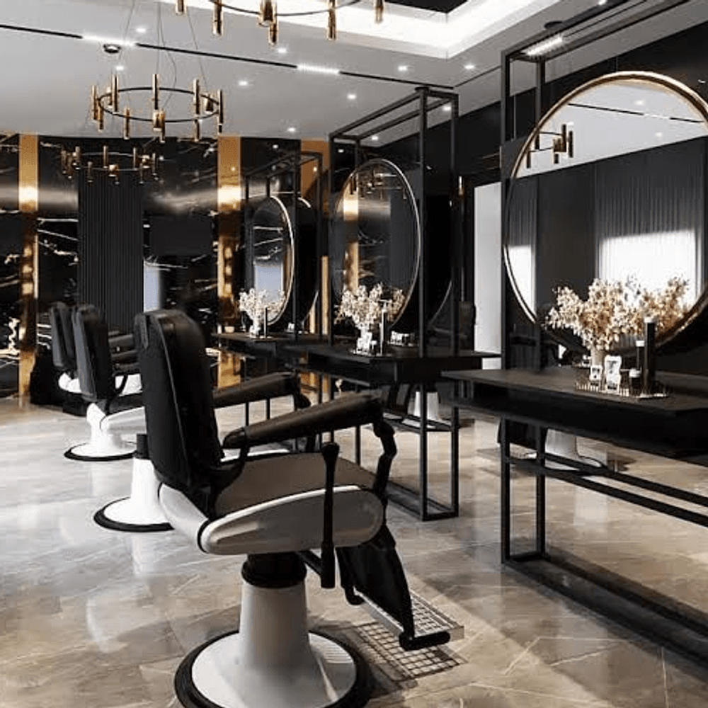 Executive Gold Accent Black Hydraulic Styling Chair
